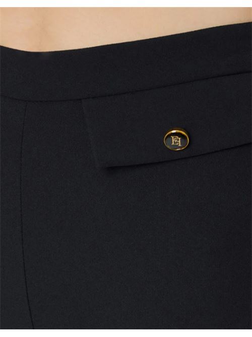 DOUBLE CREPE TROUSERS ELISABETTA FRANCHI | PA12056E2110 Nero